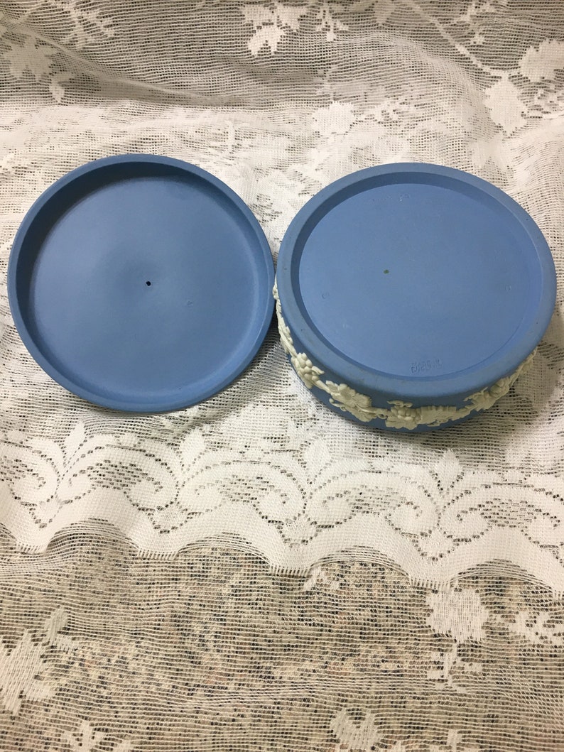 Wedgwood Candy Dish and Wedgwood Heart Trinket Tray Powder Blue