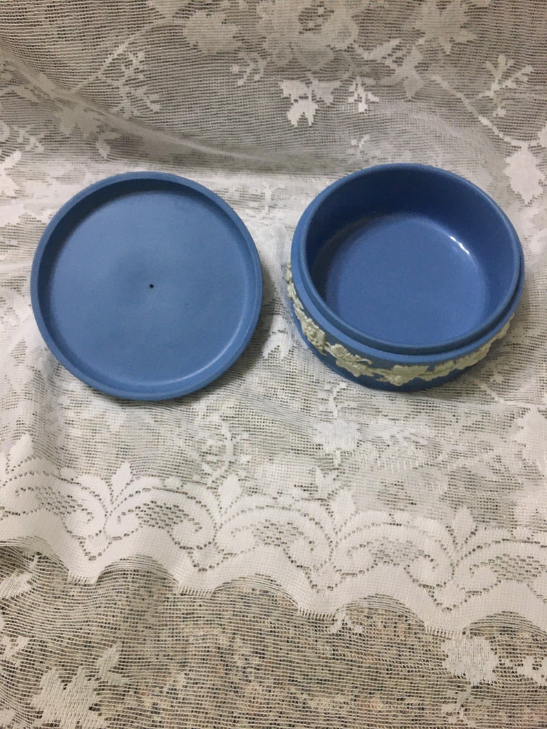 Wedgwood Candy Dish and Wedgwood Heart Trinket Tray Powder Blue