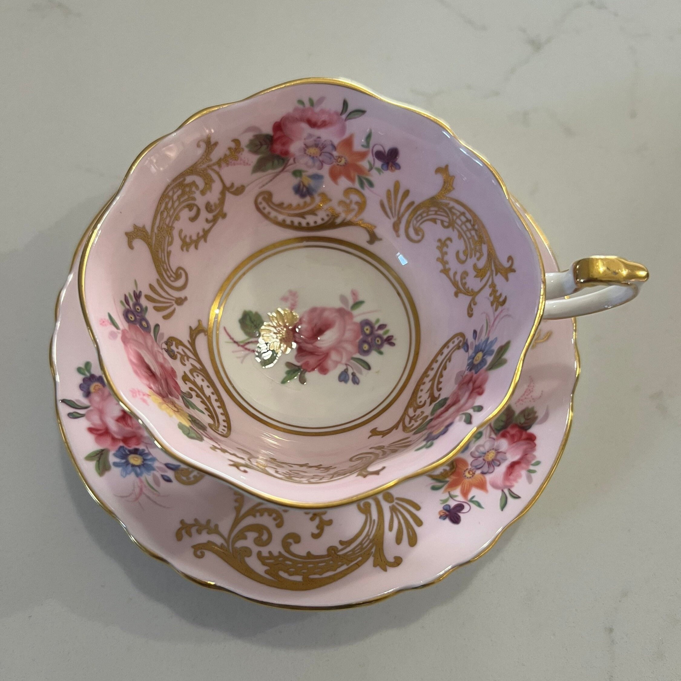 Paragon teacup and saucer pink - Etsy 日本