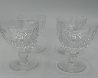 Waterford “Colleen” pattern cocktail Glasses | wine glasses | Liquor Glasses | short steam crystal Glasses | 3 1/2” SET OF 4 | Ireland