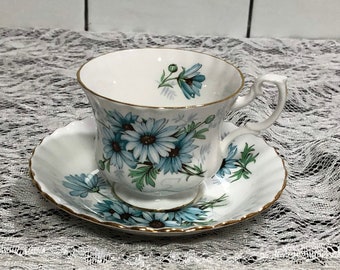 Royal Albert Marguerite Fine Bone China Teetasse und passende Untertasse