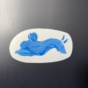 Cool Blue Sea Slug Sticker