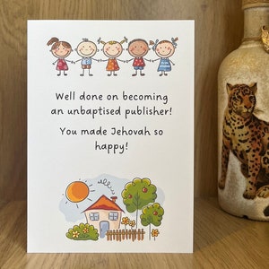 Carte JW pour les enfants ayant obtenu le statut d'éditeur non baptisé - Nouvelle carte d'éditeur des Témoins de Jéhovah - Cadeau pour enfants, éditeur non baptisé