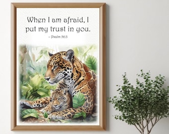 JW 2024 Year Text Digital Print Encouraging Wall Art When I am afraid, I put my trust in you Psalm 56:3 Digital Download Jehovah's Witnesses