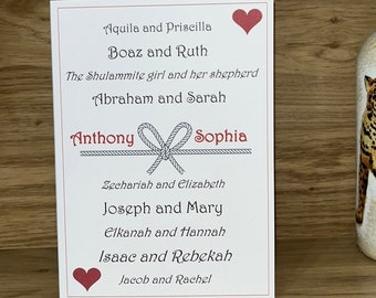 JW Personalised Couples Card - Faithful Bible Couples Card - Ideal for Weddings, Anniversaries, Circuit Overseer and his wife etc.