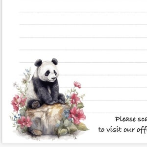 Modelli per scrivere lettere digitali JW Panda - A righe e senza righe con e senza codice QR incluso Stazionario stampabile dei Testimoni di Geova