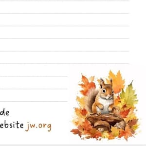 Modelli di lettere digitali JW Squirrel - A righe e senza righe con e senza codice QR incluso Carta intestata stampabile dei Testimoni di Geova