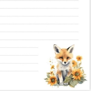 Modelli di lettere digitali JW Baby Fox - A righe e senza righe con e senza codice QR incluso Carta intestata stampabile dei Testimoni di Geova