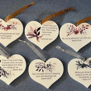 JW Unique Little Wooden Hanging Heart Gifts for Jehovah's Witnesses - Various  Encouraging JW Bible verses scriptures to choose from