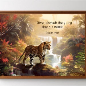 Texto del año 2025 de JW Impresión digital Arte mural alentador - Demos a Jehová la gloria debida a su nombre - Salmo 96:8 Descarga digital Testigos de Jehová