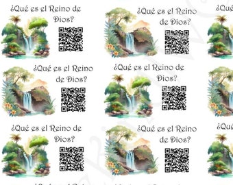 JW ¿Qué es el Reino de Dios?  Español Stickers DIGITAL God's Kingdom Printable Stationary Testigos de jehova Spanish - Jehovah's Witnesses