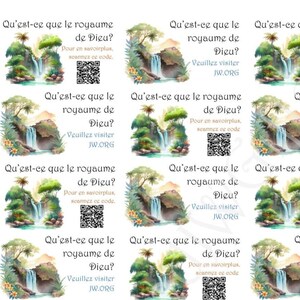 Qu’est-ce que le royaume de Dieu? JW FRANZÖSISCH Was ist Gottes Reich? DIGITALE Aufkleber September Kampagne Stationär Les Témoins de Jéhoveh