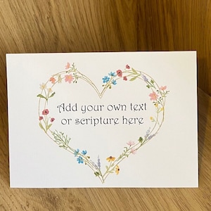 Carte JW Choisissez votre propre texte biblique/message - carte de témoin de Jéhovah - 5 x 7" carte de voeux