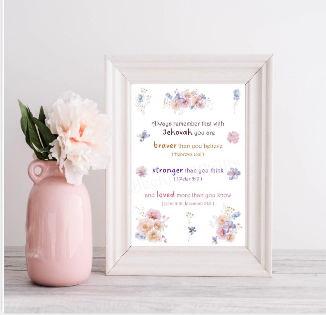 JW Encouraging Reminders Wall Art Digital Download Artwork for Jehovah