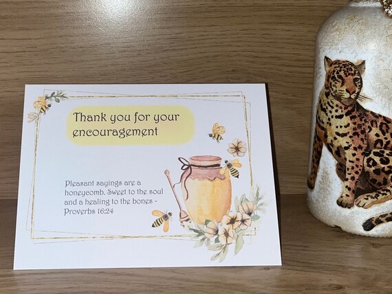 JW Card - Thank You for Your Encouragement - Pleasant Sayings Are