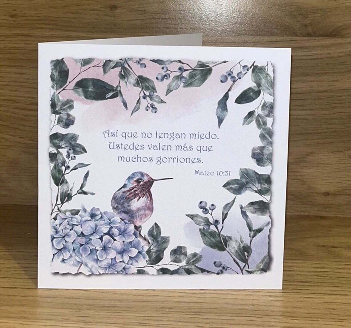 JW Spanish Card - You Are Worth More Than Many Sparrows - Jehovah's ...