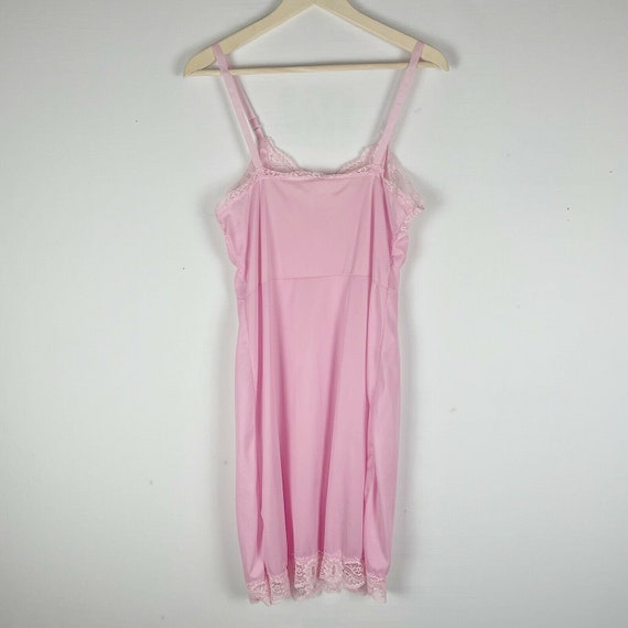 Vintage Berkliff Pink Nylon And Lace Lingerie Slip - image 5