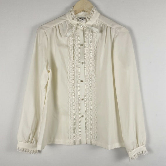 Vintage 1970’s Rhoda Lee Victorian Button Up Ivor… - image 3