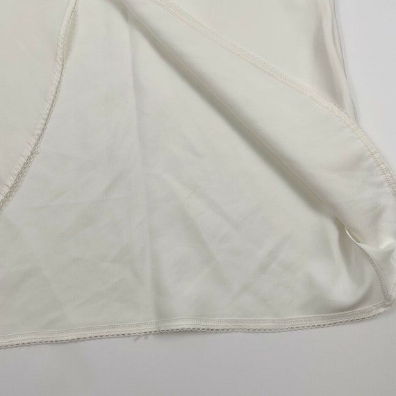 Vintage Vassarette Cream Satin Lingerie Skirt Sli… - image 8