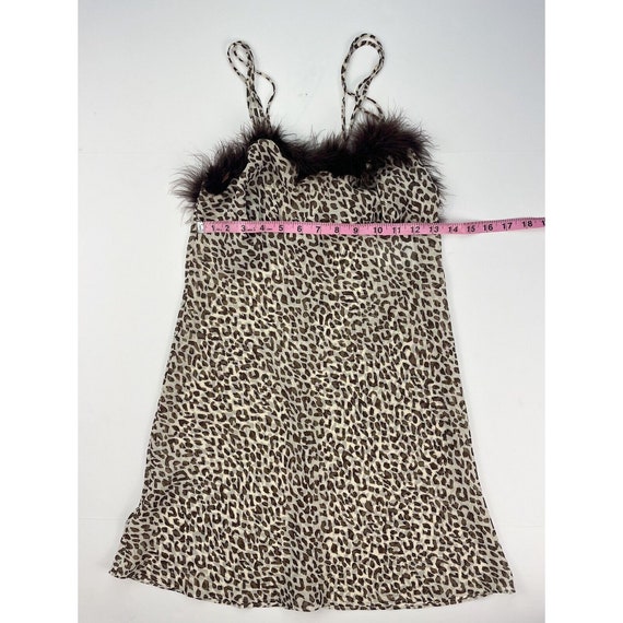 Vintage 80’s cheetah print feather boa trim sexy … - image 7