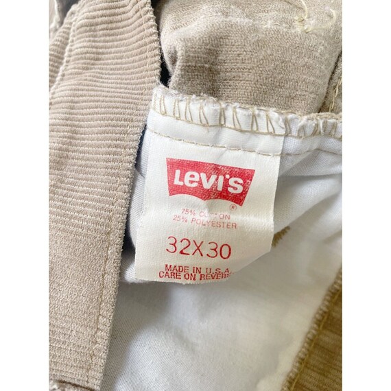Men’s Vintage 80’s Levi’s USA made White Tab khak… - image 9