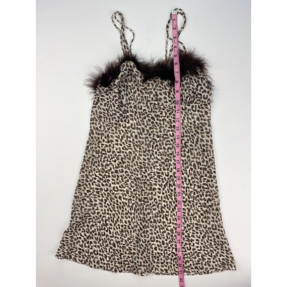 Vintage 80’s cheetah print feather boa trim sexy … - image 8