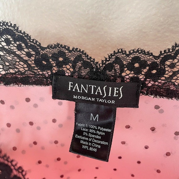 Vintage Fantasies Y2K pink and black ruffled polk… - image 6