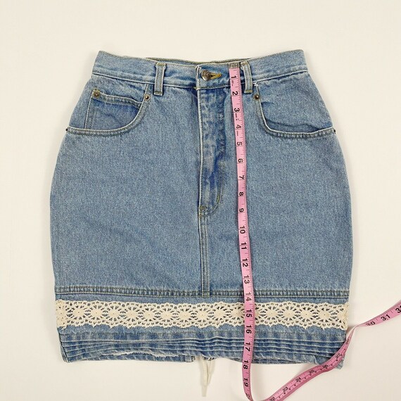 Vintage D’Mode Classix High Waist Denim Skirt Siz… - image 9