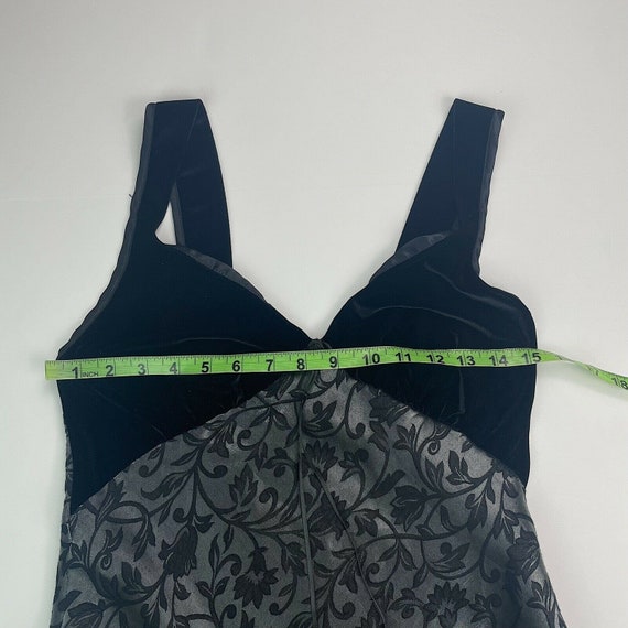 Vintage Y2K L.A. Intimates metalic gray black vel… - image 6