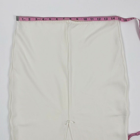 Vintage Vassarette Cream Satin Lingerie Skirt Sli… - image 3