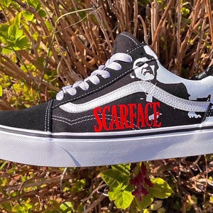 Tony Montana Scarface inspired Vans - Scarface custom Shoes