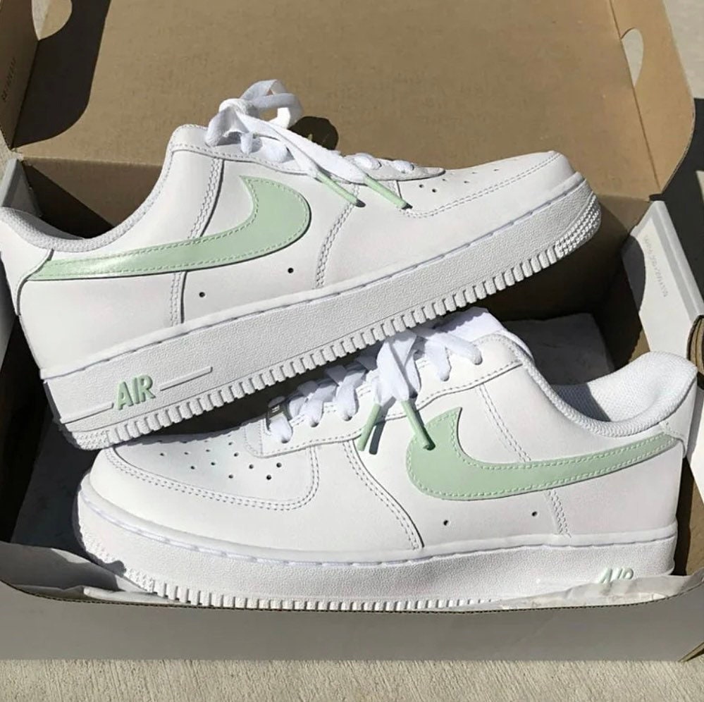 Custom Air Force 1 Green Storm 👟 Shoes 