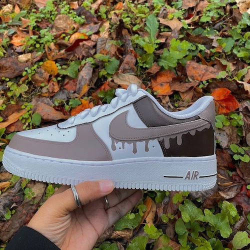 custom brown air force ones