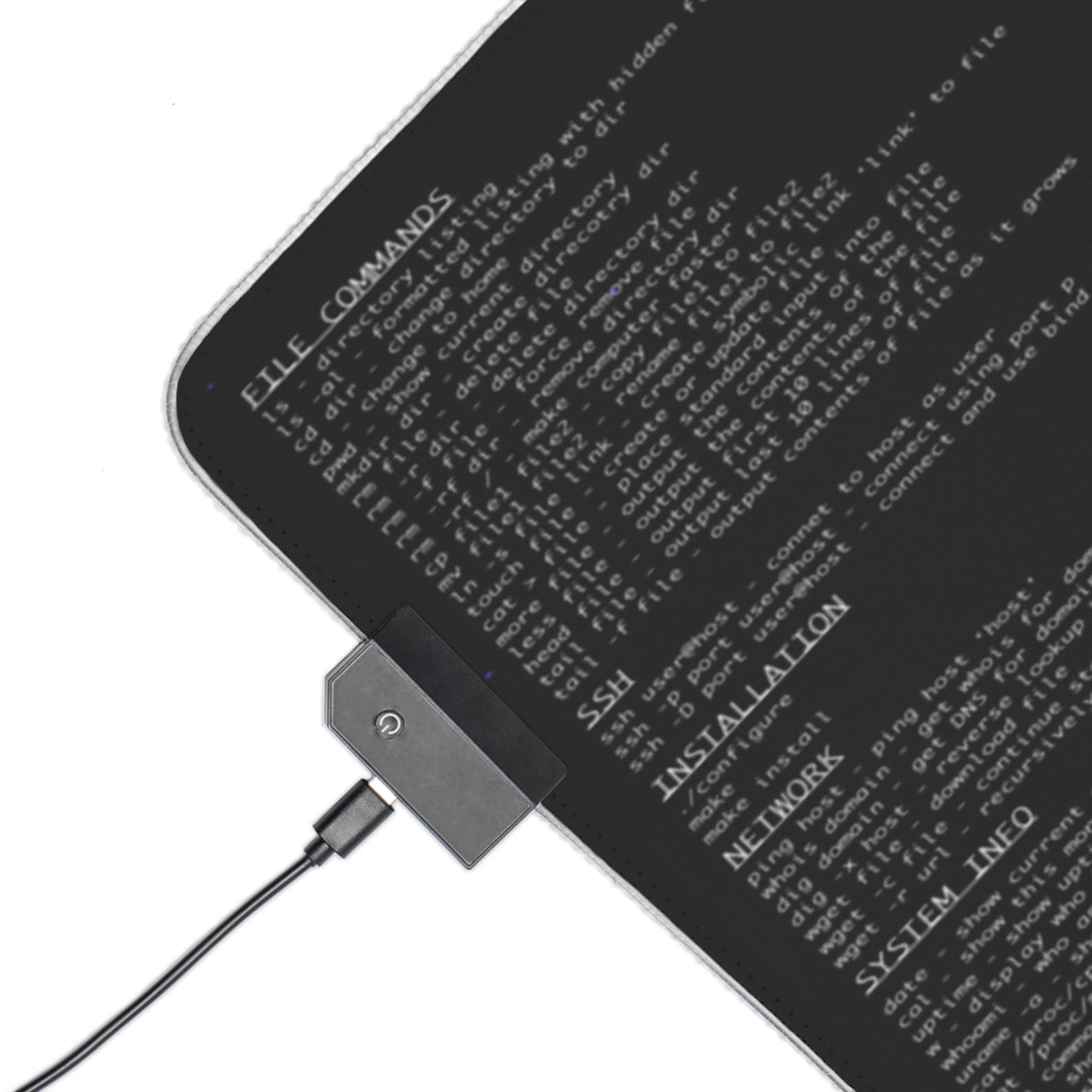 Linux Command Cheat Sheet LED Gaming Mouse Pad - Etsy