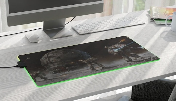 メカ戦士バトルテック LED ゲーミングマウスパッド、デスクマット、ゲーマー、ホームオフィス、大学生、新入社員への素晴らしい贈り物