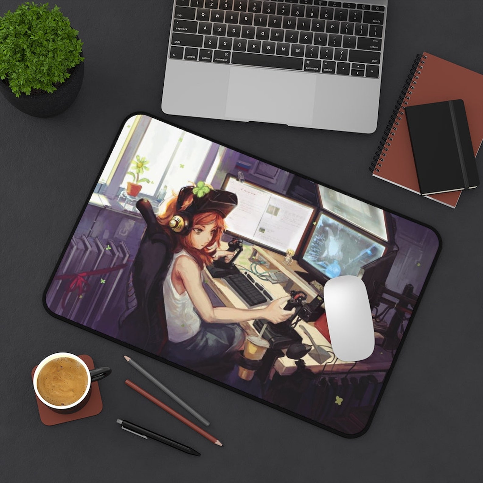 Gamer Girl Desk Mat Extra Large Mouse Pad Gamer Mouse Pad Etsy Canada