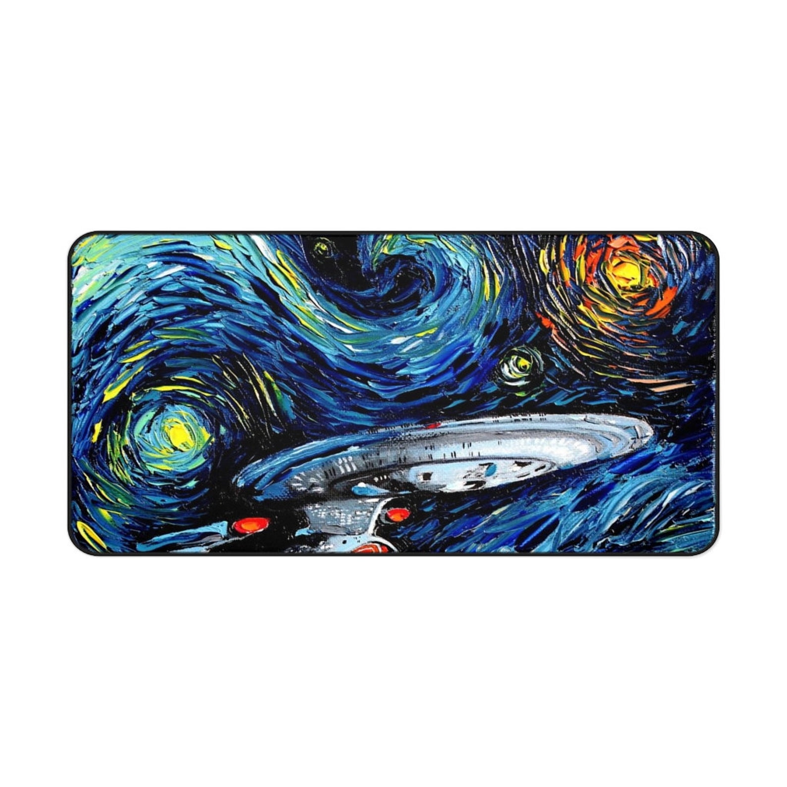 starry-night-meets-star-trek-desk-mat-extra-large-mouse-pad-etsy