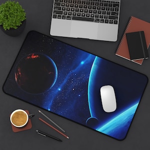 Beautiful outer space sense of Planets Desk Mat, extra large mouse pad, Gamer Mouse pad, Laptop Pad  Mat