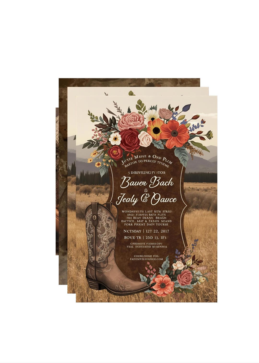Ranch Style Wedding Invitation - Etsy