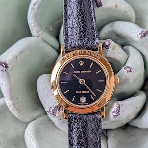 Luxury Vintage Gold Swiss Watch Revue Thommen "Wall Street"