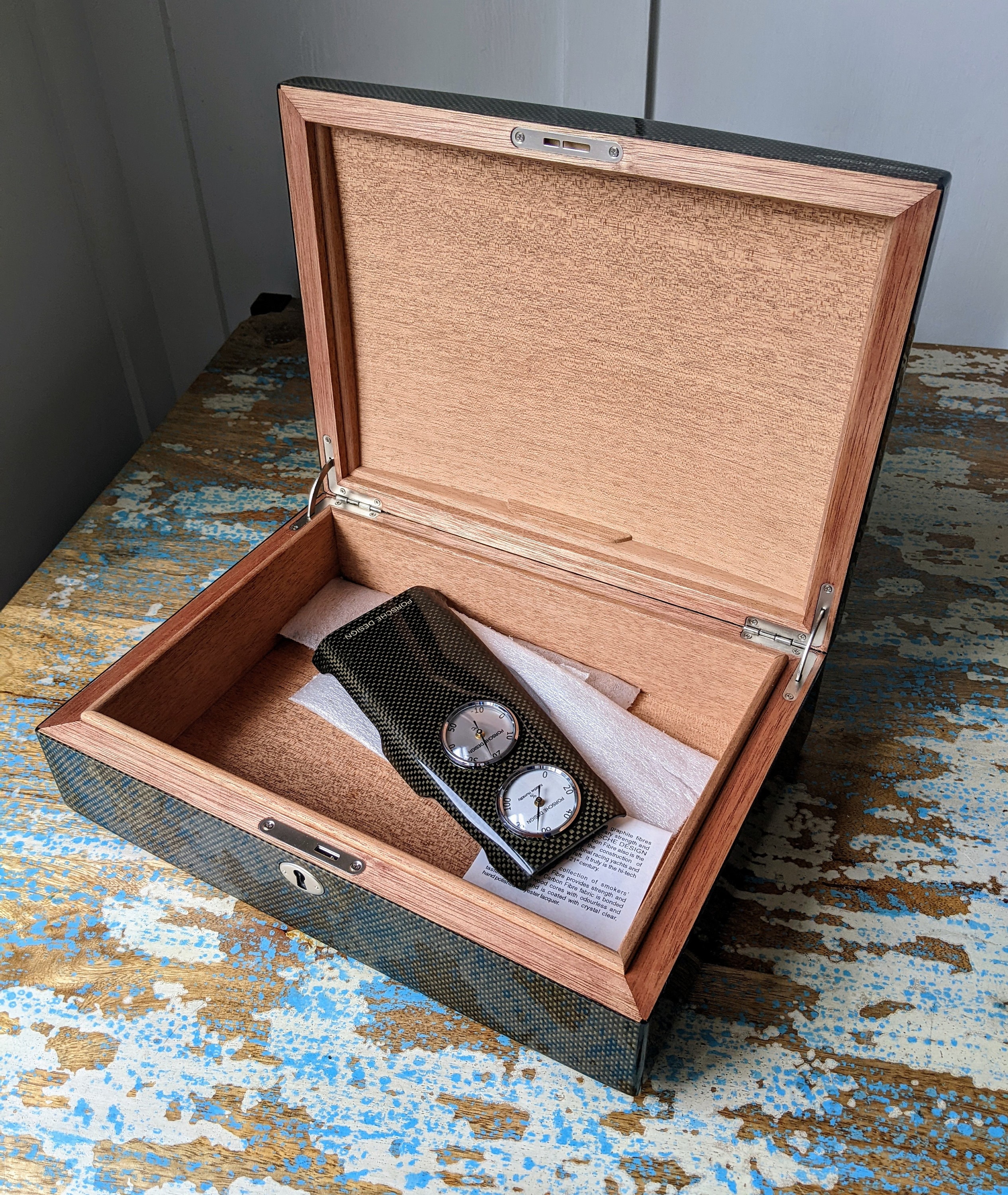 PORSCHE DESIGN ヒュミドール Deadstock Porsche Design Carbon Fiber Humidor P'3681, Luxury