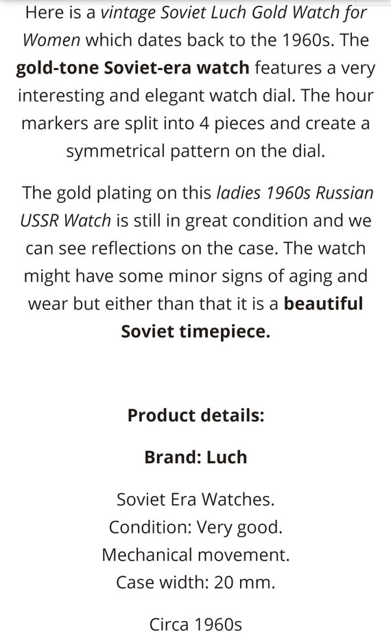 Vintage Soviet Ladies Watch - image 9