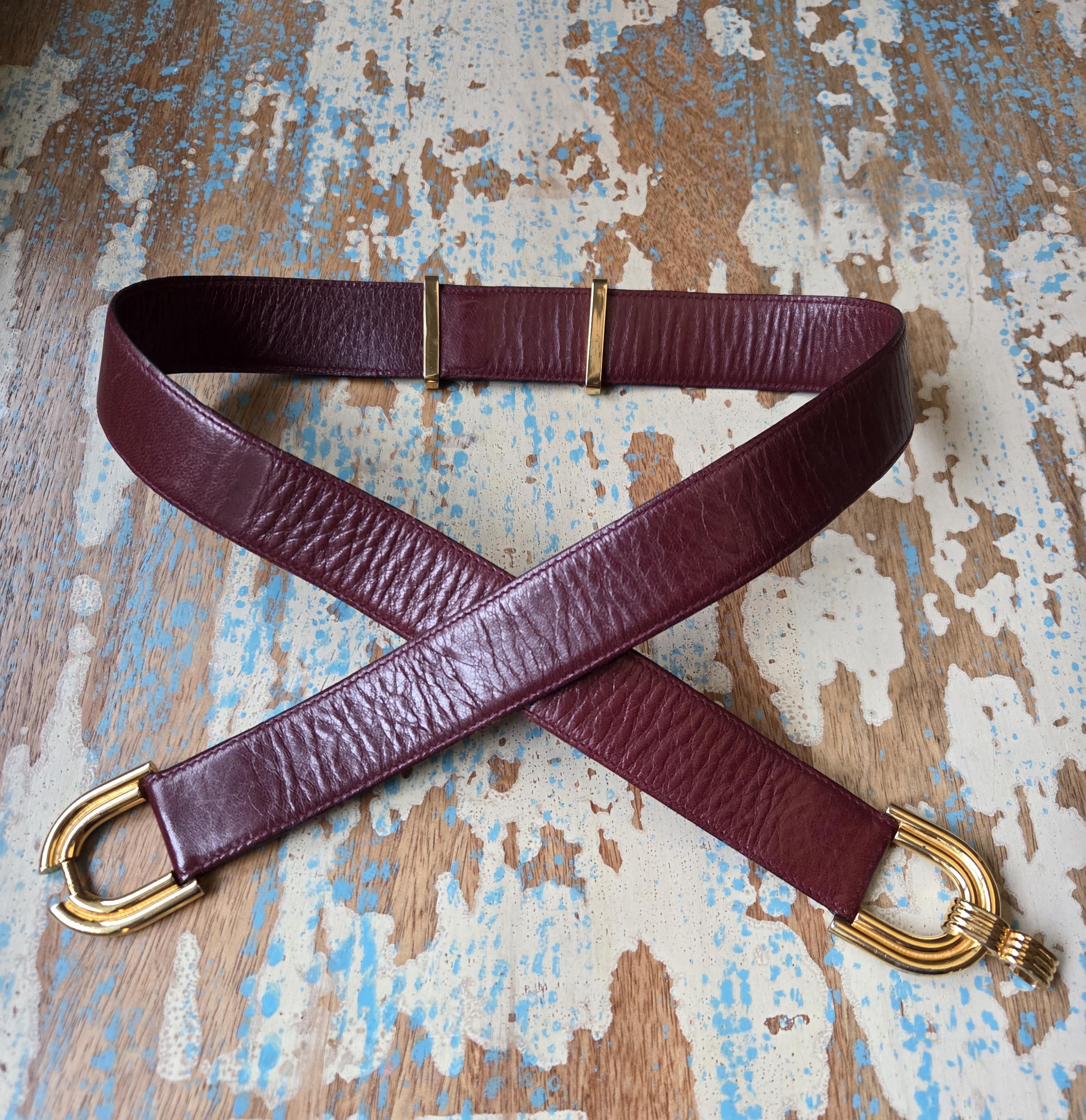 Thierry Mugler Vintage 70’s Skinny Belt in Purple Leather, Size Small Thierry Mugler Exhibit in Montreal - Fashion Should Be Fun main image 3