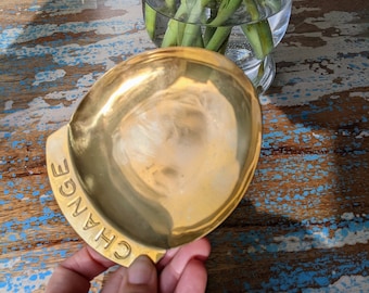 Vintage NOS Brass Change Tray in box