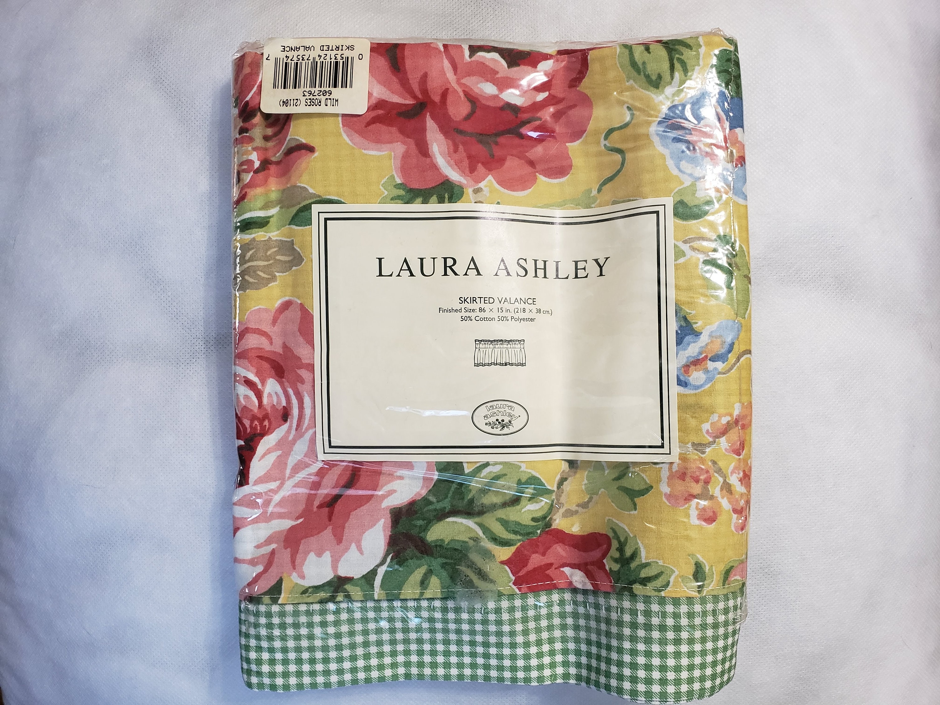 Laura Ashley Skirted Valance: Wild Roses 