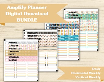 DIGITAL DOWNLOAD - Amplify Planner Daily, Horizontal, Vertical Weekly Kit - Celebrations Sticker Bundle - Birthday Wedding Yay Celebrate