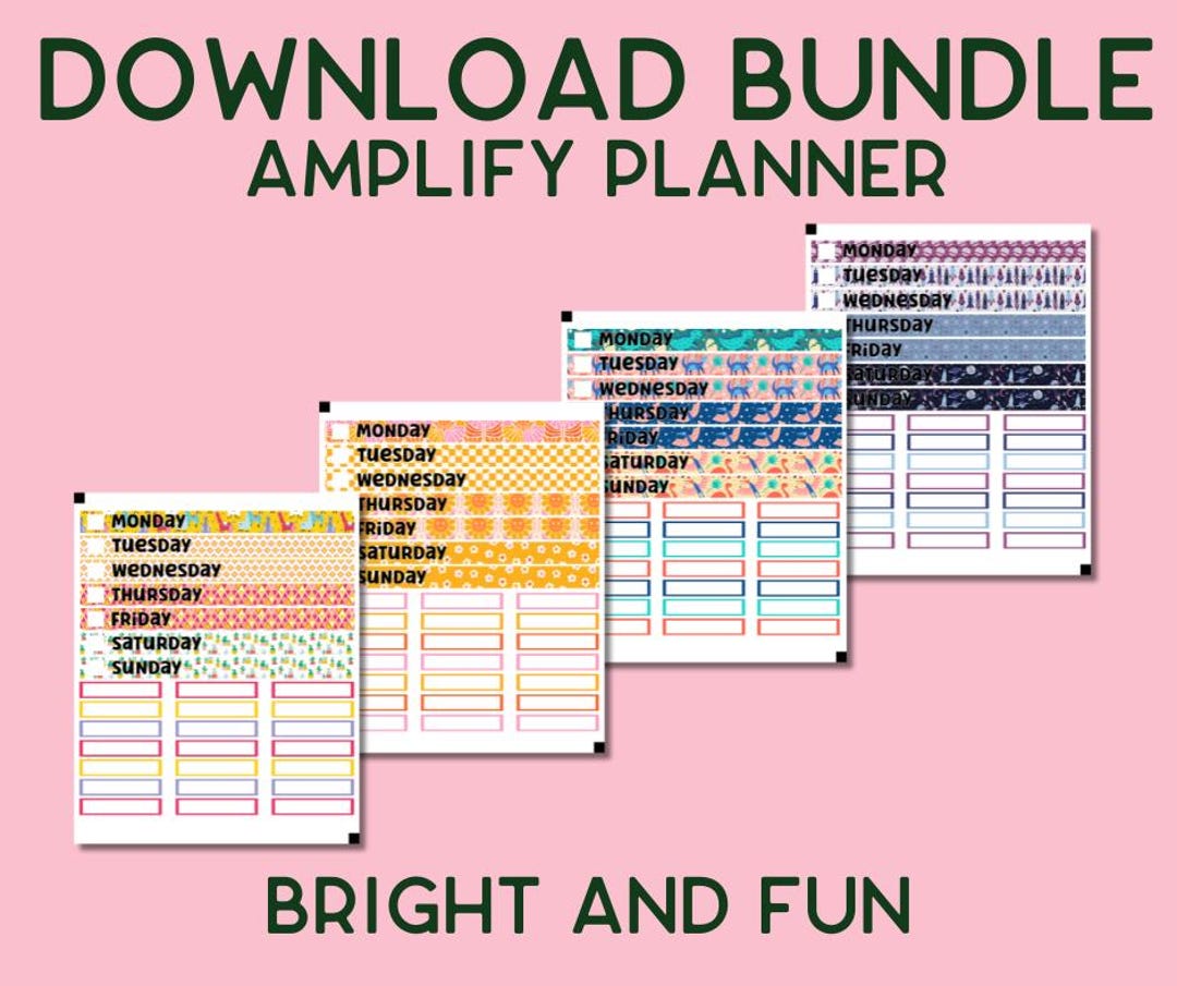 DIGITAL DOWNLOAD - Amplify Planner Daily, Horizontal, Vertical Weekly ...