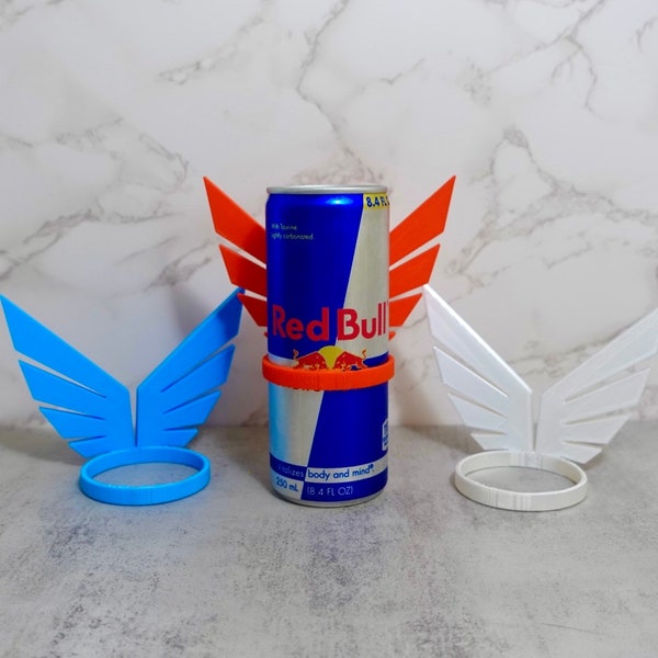 3D Printed Red Bull Wings for 8.4 oz Can - Unique Energy Drink Accessory