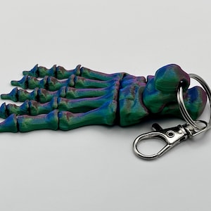 Mini Skeleton Foot Keychain