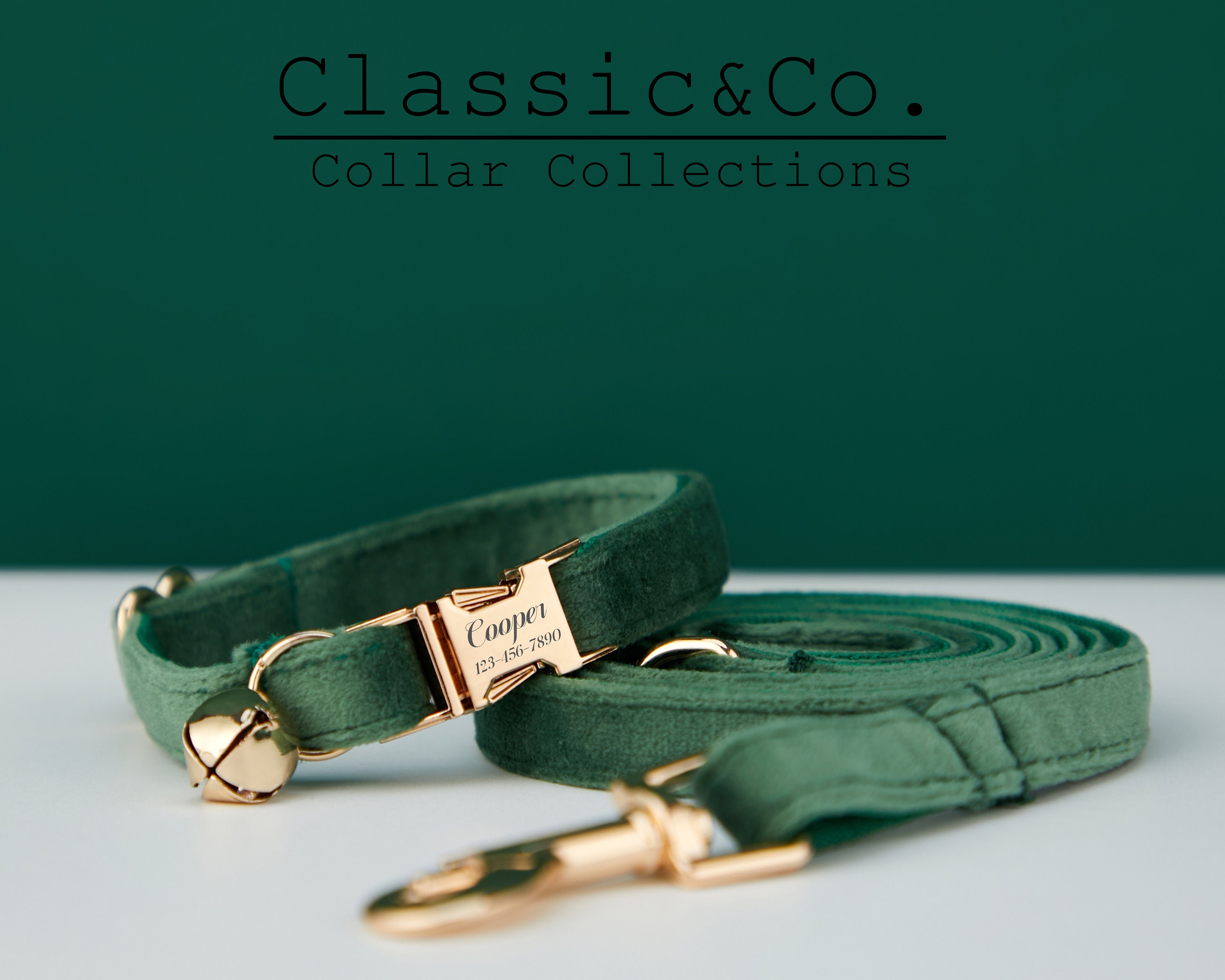 Grünes Halsband Mit Glöckchen – Weiches PU-Leder, Verstellbar Für Katzen & Kleine Hunde (XXS–M)